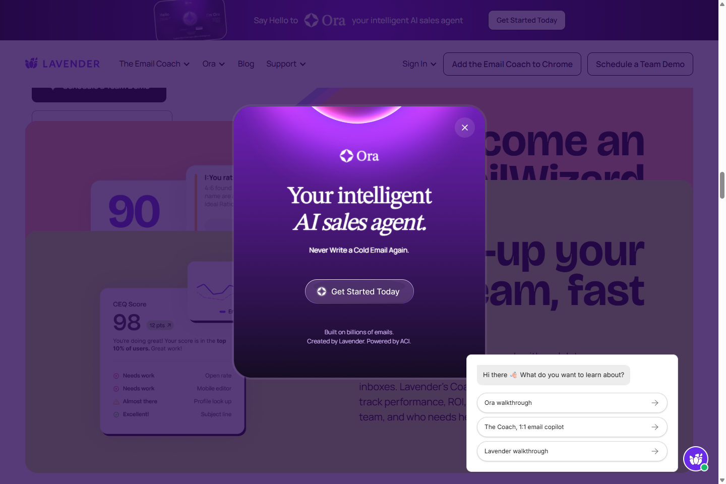 Lavender Coach view with Personalization Assistant section