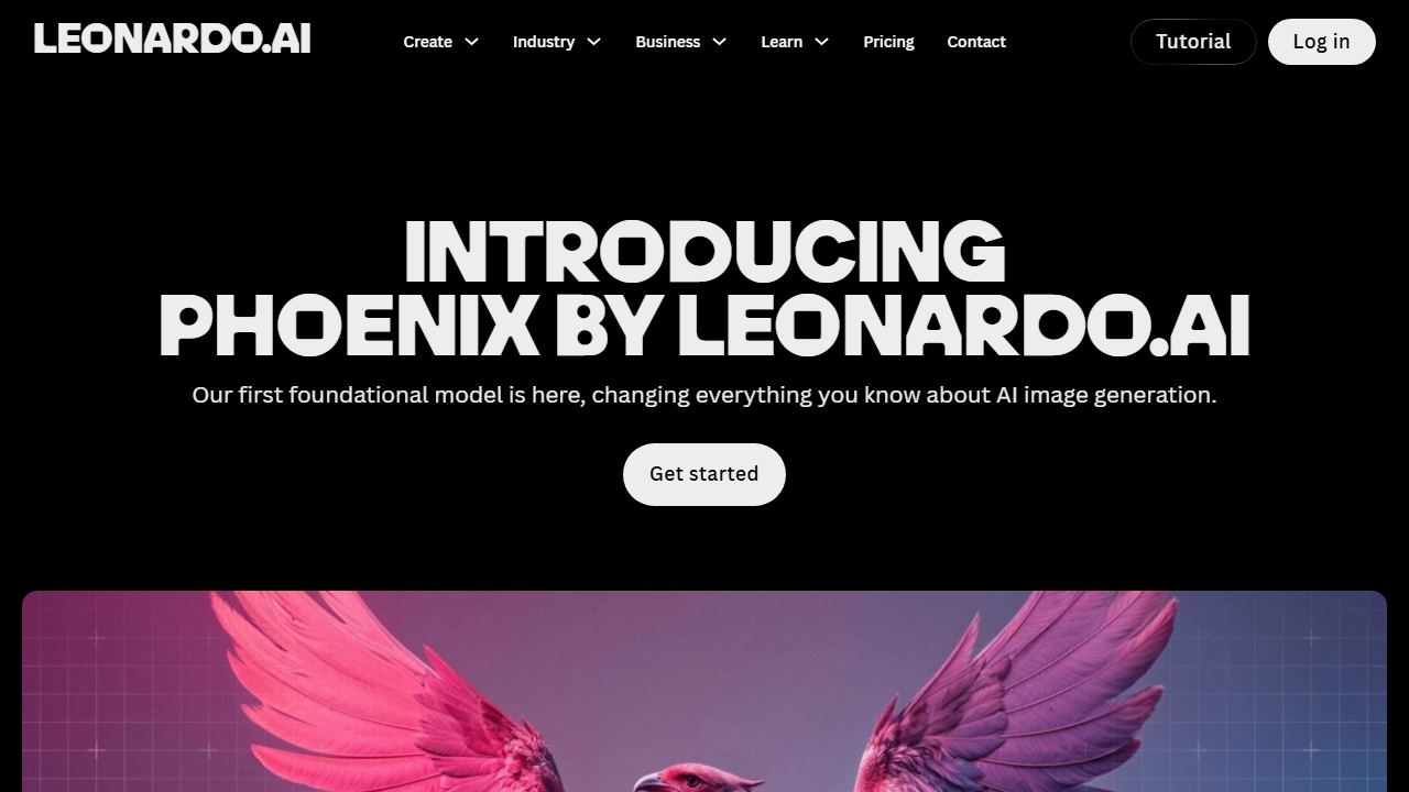 Leonardo Phoenix page highlighting the newer image model