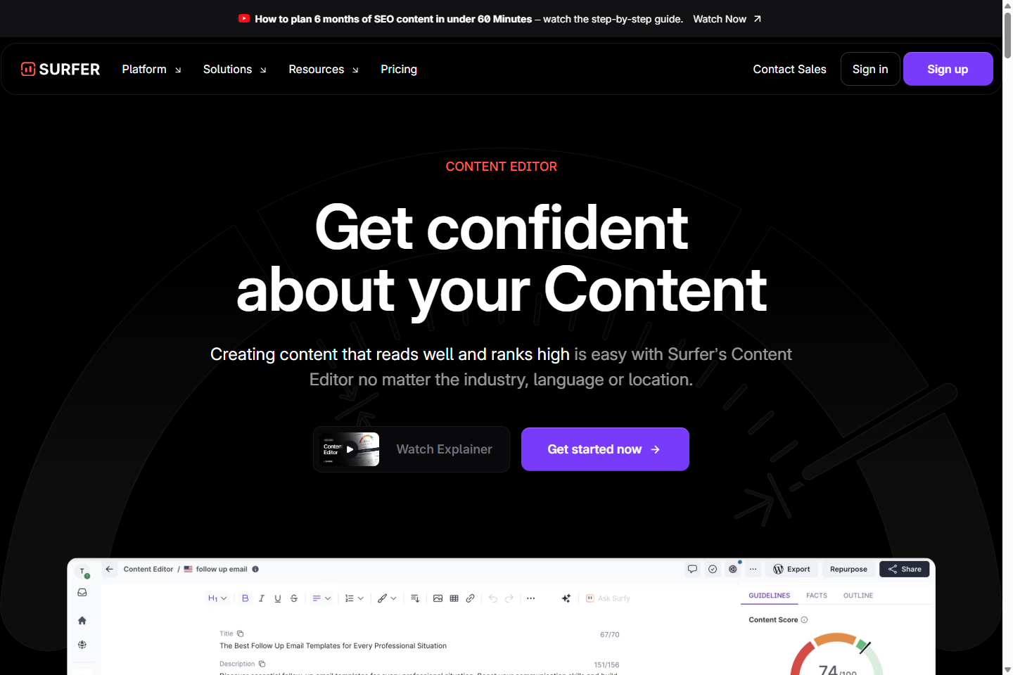 Surfer Content Editor